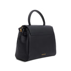 Black Grained Leather La Medusa Small Handbag w/ Straps