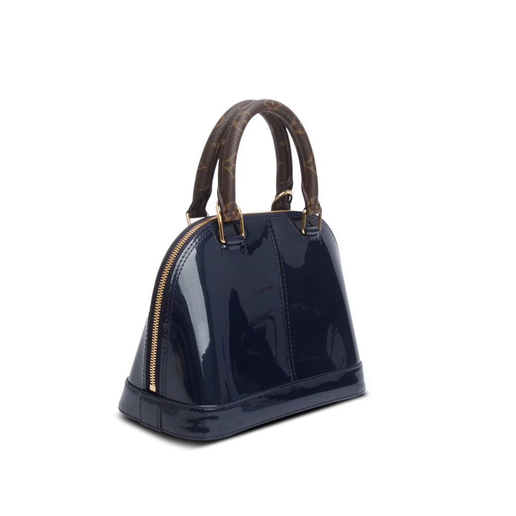 Blue Vernis Leather Miroir Alma BB w/ Strap