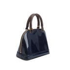 Blue Vernis Leather Miroir Alma BB w/ Strap