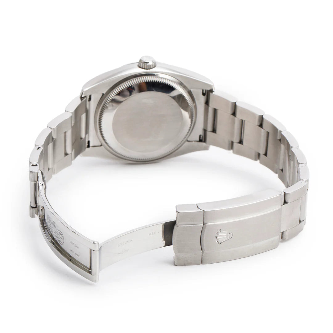 Stainless Steel Oyster Perpetual Air King 34 MM Automatic Watch Silver Dial 114200