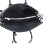 Black Supple Grained Leather Small Sac de Jour w/ Strap