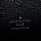 Silver Metallic Epi Leather Twist Chain Wallet
