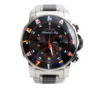 Stainless Steel &amp; Black PVD Admiral's Cup Regatta 44 MM Automatic Chronograph Watch w/ Box &amp; Papers