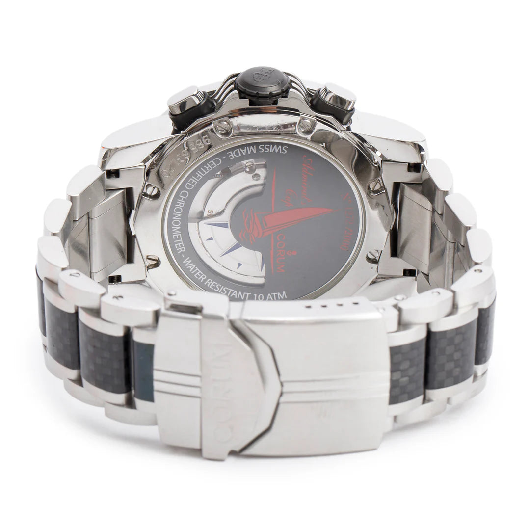Stainless Steel &amp; Black PVD Admiral's Cup Regatta 44 MM Automatic Chronograph Watch w/ Box &amp; Papers