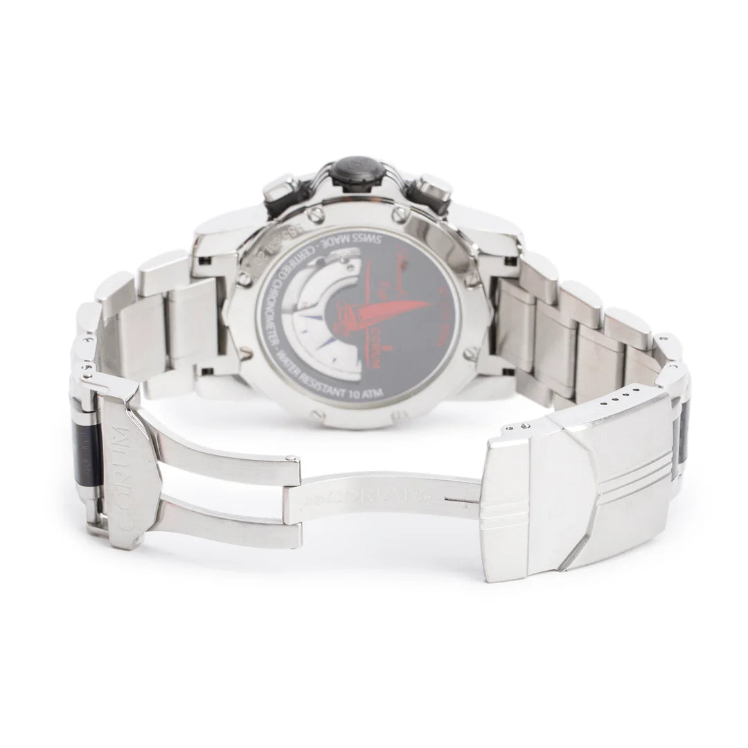 Stainless Steel &amp; Black PVD Admiral's Cup Regatta 44 MM Automatic Chronograph Watch w/ Box &amp; Papers