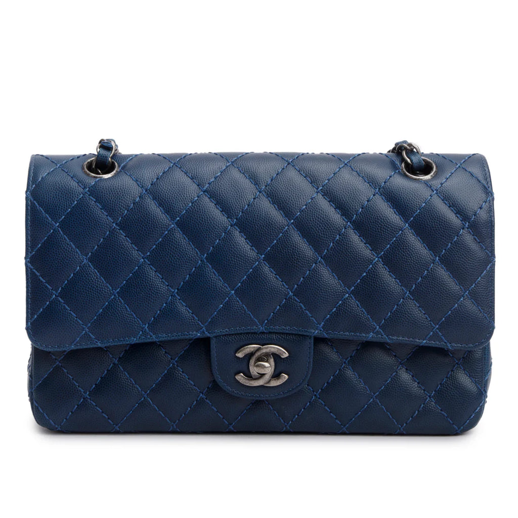 Blue Caviar Classic Medium Double Flap Bag w/ Box &amp; Authenticity Card