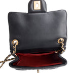 2020 Black Lambskin Romance Mini Square Flap Bag w/ Box &amp; Receipt