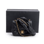 2020 Black Lambskin Romance Mini Square Flap Bag w/ Box &amp; Receipt