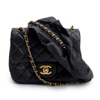 2020 Black Lambskin Romance Mini Square Flap Bag w/ Box &amp; Receipt