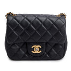 2020 Black Lambskin Romance Mini Square Flap Bag w/ Box &amp; Receipt