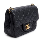 2020 Black Lambskin Romance Mini Square Flap Bag w/ Box &amp; Receipt