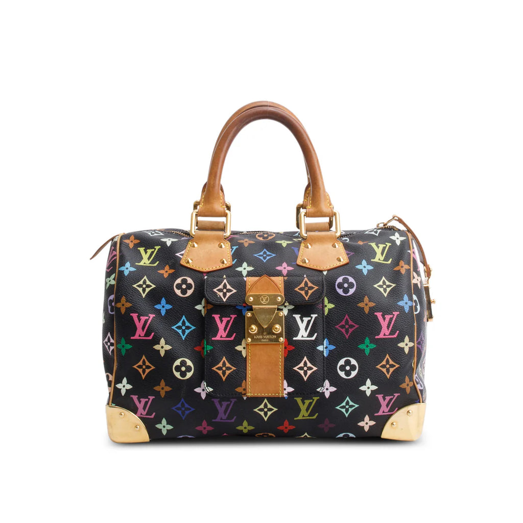 Black Monogram Multicolore Speedy 30 Coeur Cult Core