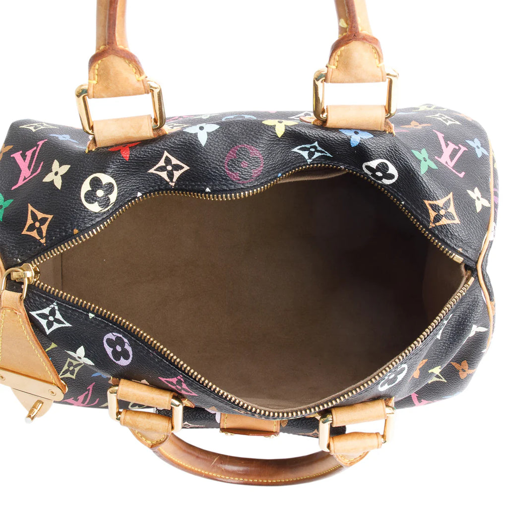 Black Monogram Multicolore Speedy 30 Coeur Cult Core
