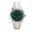 Stainless Steel &amp; 18k Yellow Gold G-Timeless 32 MM Quartz Watch Green Dial YA1265042 w/ Box