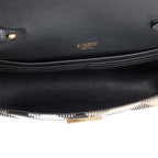 Brown Check Soft Snip Mini Chain Bag