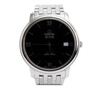 Stainless Steel De Ville Prestige 36.8 MM Automatic Watch Black Dial