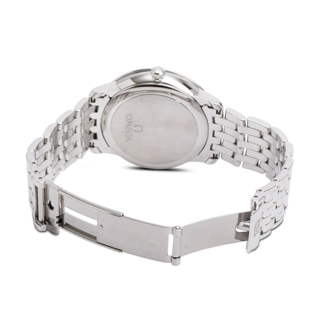 Stainless Steel De Ville Prestige 36.8 MM Automatic Watch Black Dial