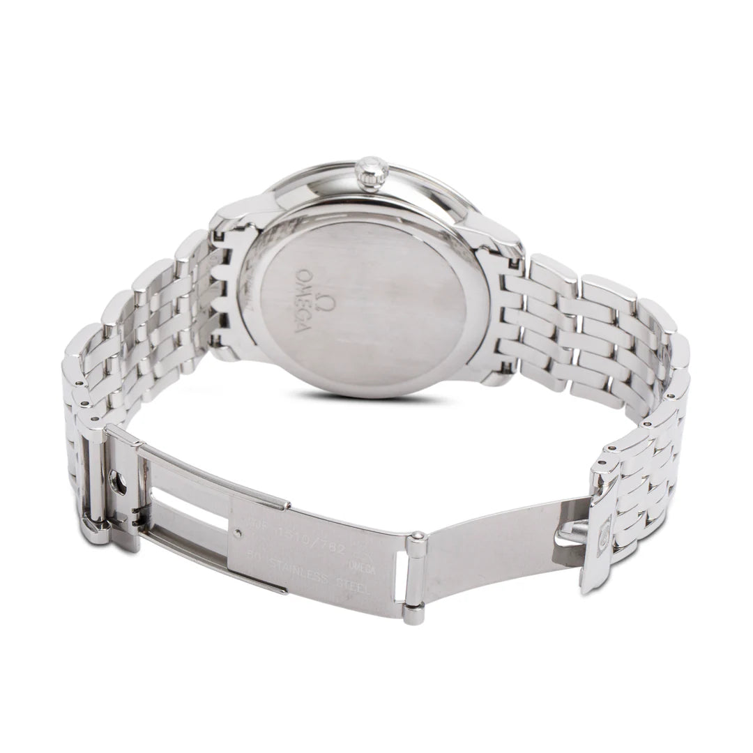 Stainless Steel De Ville Prestige 36.8 MM Automatic Watch Black Dial