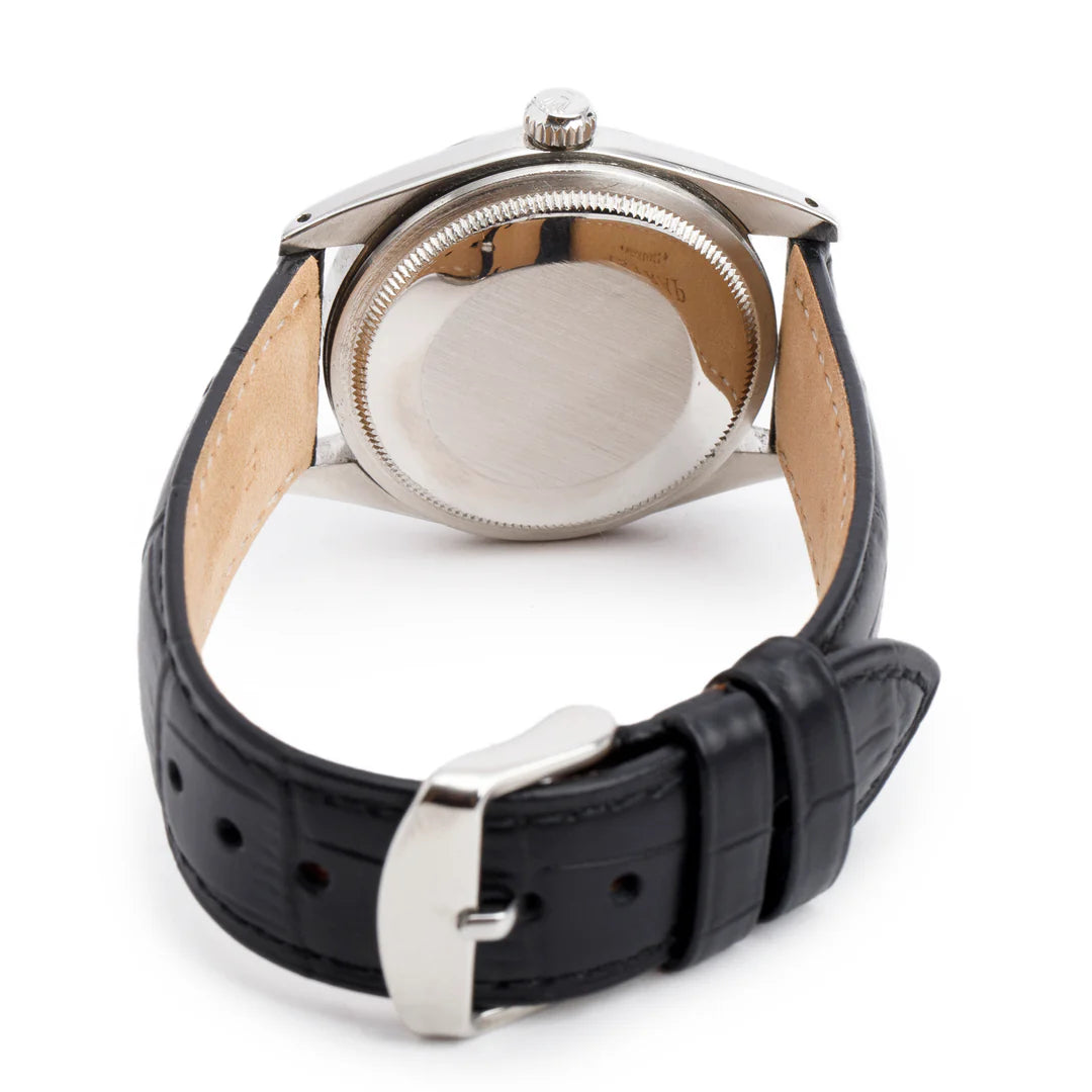 Vintage Stainless Steel Oyster Perpetual 34 MM Watch, Silver Dial 1008