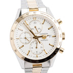 Stainless Steel &amp; 18k Yellow Gold Carrera Calibre 16 41 MM Automatic Chronograph Watch Silver Dial CV2050-3