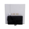 2022 Black Ultra Matte Calfskin Saddle Chain Wallet Pouch w/ Box