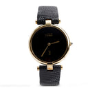 Vintage 18k Gold Vermeil Sterling Silver Argent Must De Vendome 30 MM Quartz Watch
