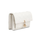 2022 White Lambskin Cannage My Dior Daily Chain Pouch