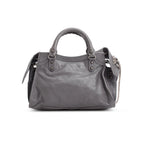 Grey Agneau Leather Neo Cagole XS City Bag w/ Strap