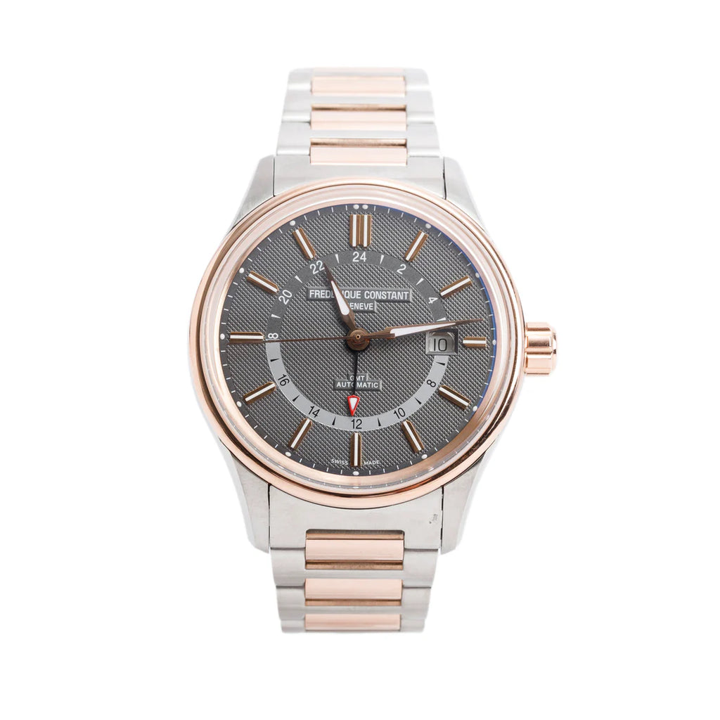2023 Rose Gold PVD &amp; Stainless Steel Yacht Timer GMT 42 MM Automatic Watch Grey Dial w/ Box &amp; Papers