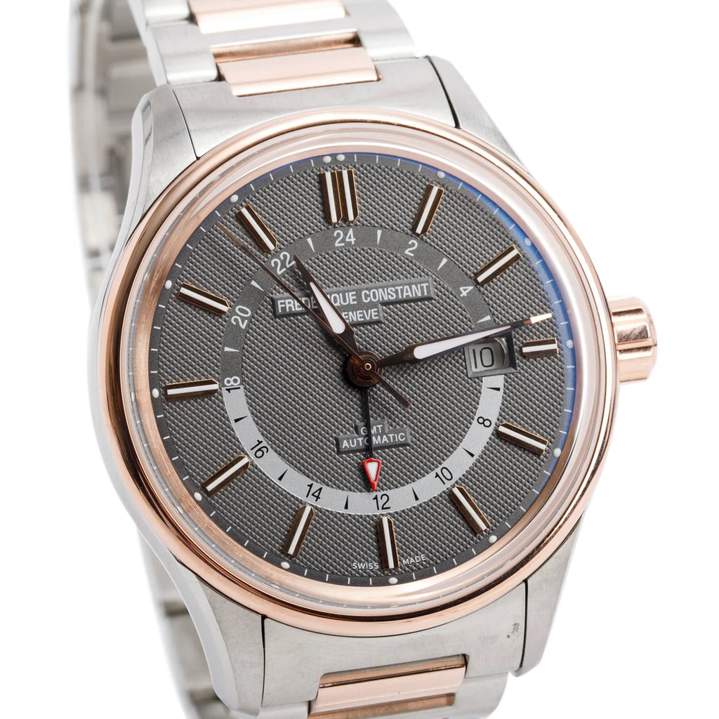2023 Rose Gold PVD &amp; Stainless Steel Yacht Timer GMT 42 MM Automatic Watch Grey Dial w/ Box &amp; Papers