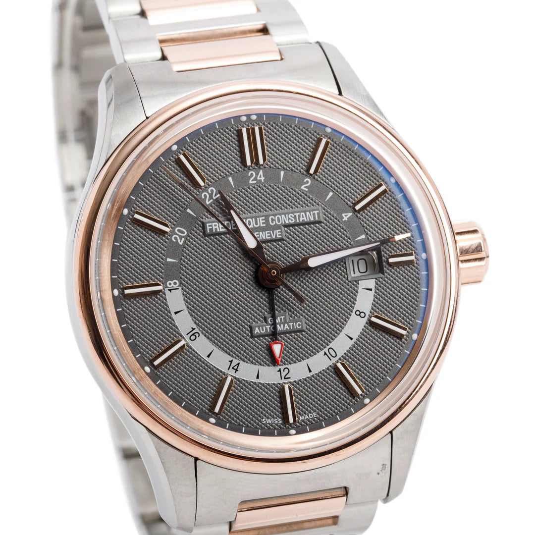2023 Rose Gold PVD &amp; Stainless Steel Yacht Timer GMT 42 MM Automatic Watch Grey Dial w/ Box &amp; Papers