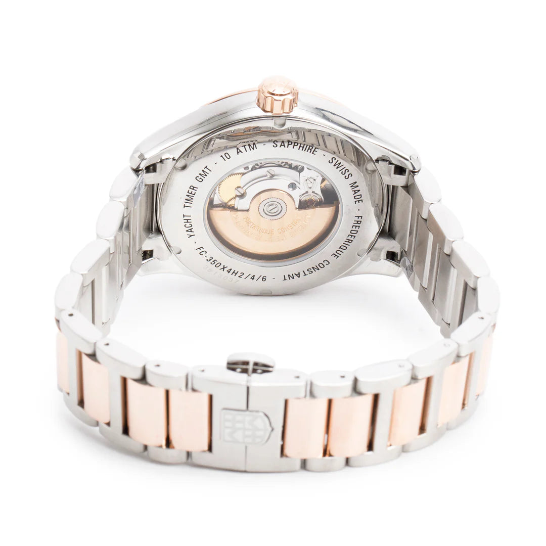 2023 Rose Gold PVD &amp; Stainless Steel Yacht Timer GMT 42 MM Automatic Watch Grey Dial w/ Box &amp; Papers