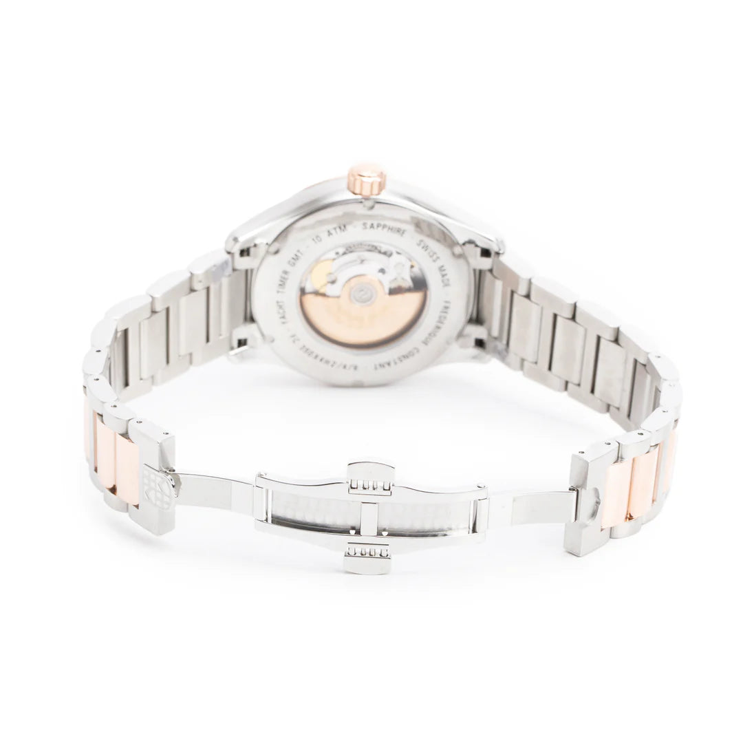 2023 Rose Gold PVD &amp; Stainless Steel Yacht Timer GMT 42 MM Automatic Watch Grey Dial w/ Box &amp; Papers