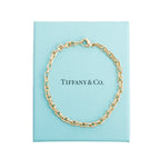 Vintage 18k Yellow Gold Square Link Bracelet w/ Box