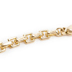 Vintage 18k Yellow Gold Square Link Bracelet w/ Box