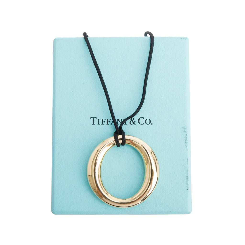 Elsa Peretti 18k Yellow Gold Sevillana Pendant Necklace, Large Model w/ Box