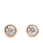 Vintage Elsa Peretti 18k Yellow Gold 0.44 tcw Diamonds By the Yard Stud Earrings w/ Box