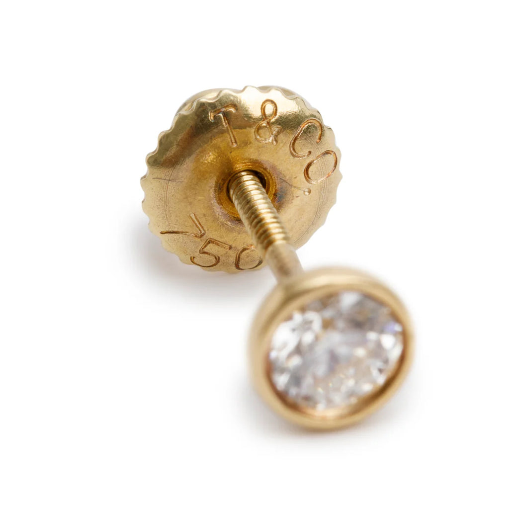 Vintage Elsa Peretti 18k Yellow Gold 0.44 tcw Diamonds By the Yard Stud Earrings w/ Box