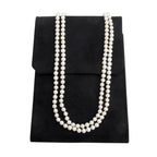Sterling Silver Ziegfeld 7-8 MM Long Pearl Necklace, 84" w/ Case
