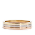 18k Tri-Gold Vendome Louis 4.8 MM Wedding Band Ring, Size 61 9.75 w/ Certificate
