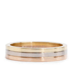 18k Tri-Gold Vendome Louis 4.8 MM Wedding Band Ring, Size 61 9.75 w/ Certificate