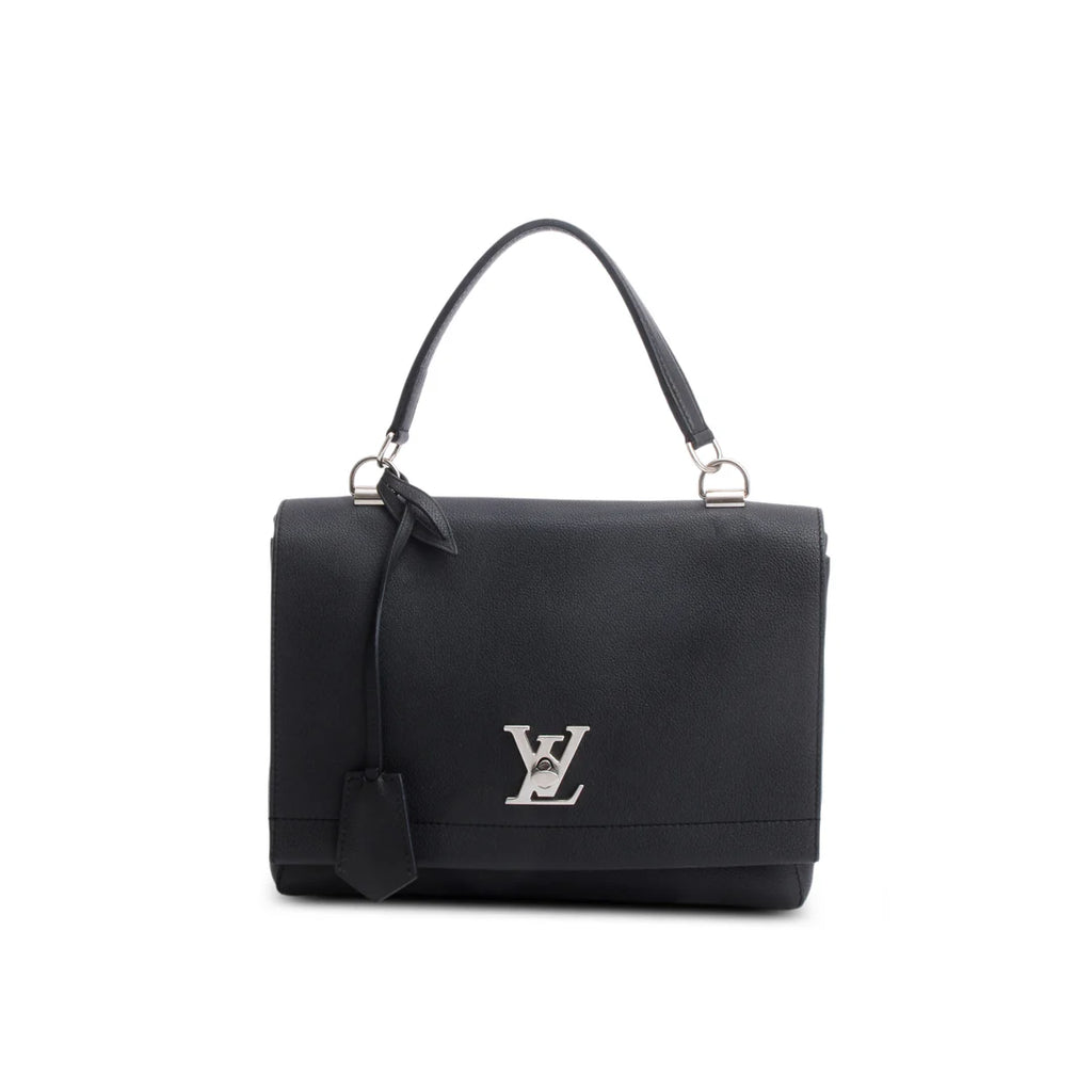Black Soft Calfskin My Lockme II Top Handle w/ Strap