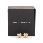 18k Yellow Gold Diamond Angelika Four Points Stud Earrings w/ Box