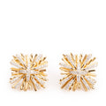 18k Yellow Gold Diamond Angelika Four Points Stud Earrings w/ Box