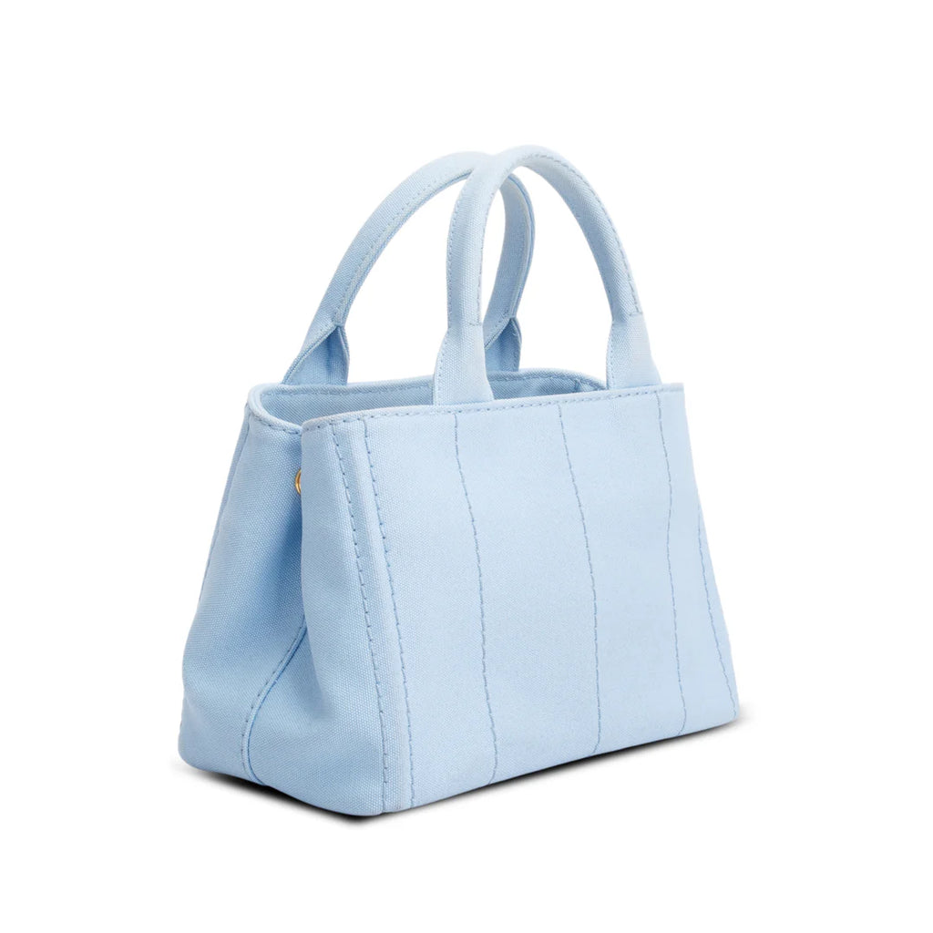 Blue Canvas Small Canapa Logo Tote w/ Strap &amp; Authenticity Card
