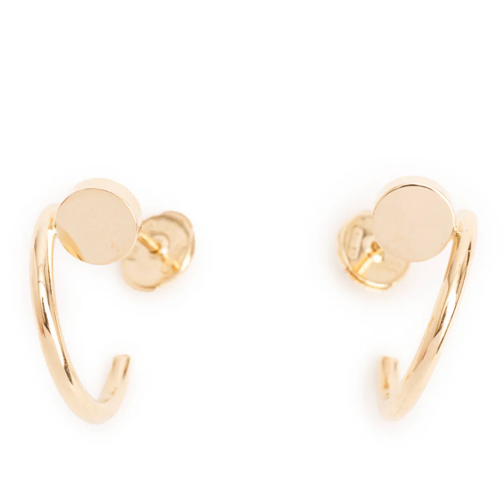 18k Yellow Gold Juste un Clou Hoop Earrings, Small Model