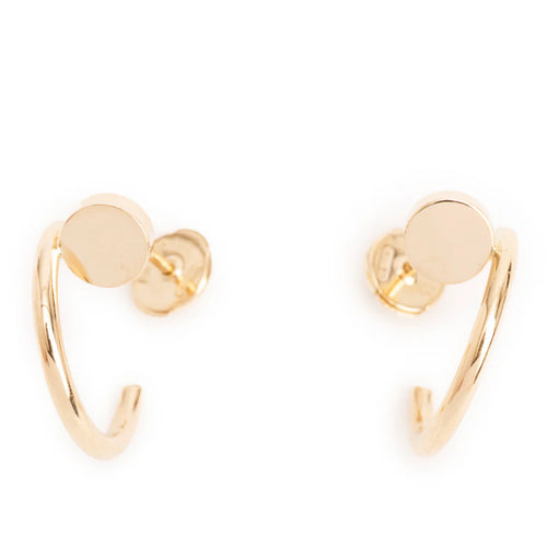 18k Yellow Gold Juste un Clou Hoop Earrings, Small Model