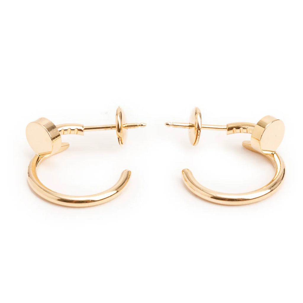 18k Yellow Gold Juste un Clou Hoop Earrings, Small Model