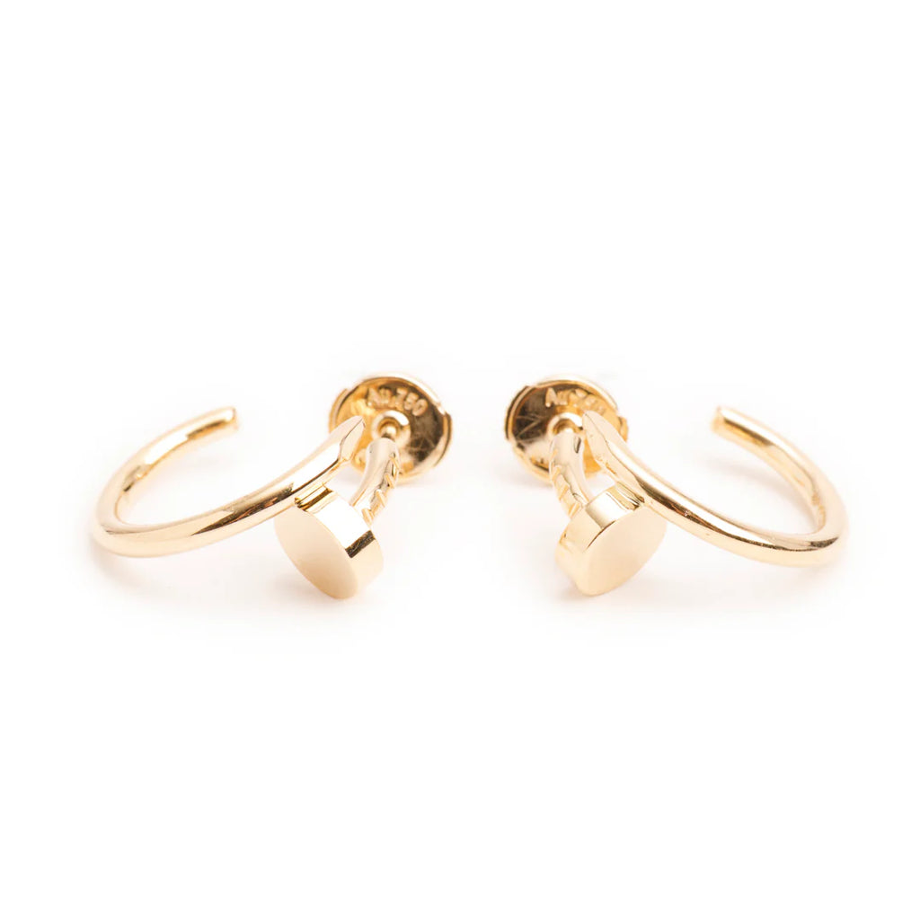 18k Yellow Gold Juste un Clou Hoop Earrings, Small Model
