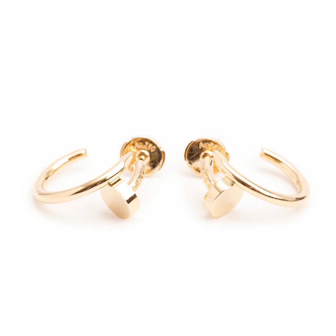 18k Yellow Gold Juste un Clou Hoop Earrings, Small Model